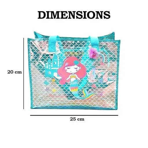 Mermaid Magic Holographic Tote Bag for Girls – Stylish & Compact - Naivri