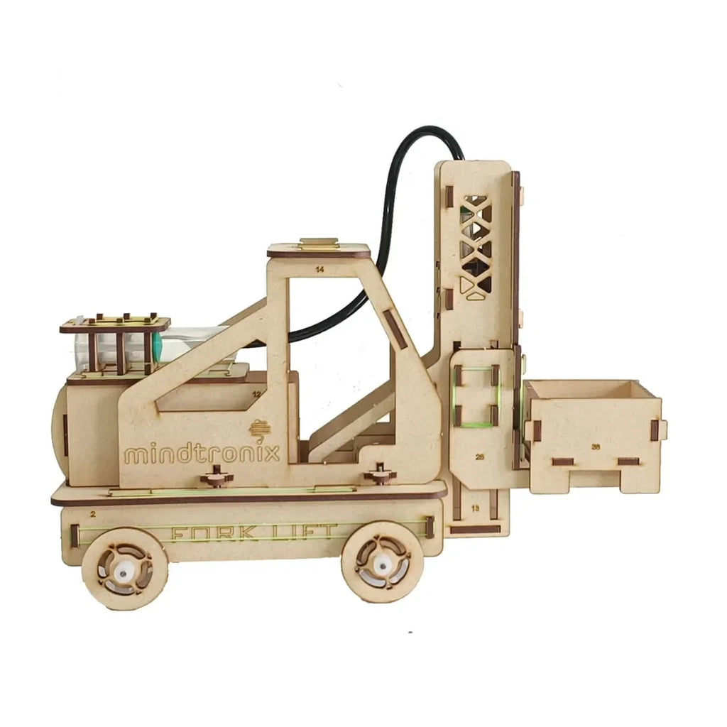 Mindtronix DIY Forklift – STEM Educational Construction Activity Kit for Kids | Build & Learn Hydraulic Engineering Principles - Naivri