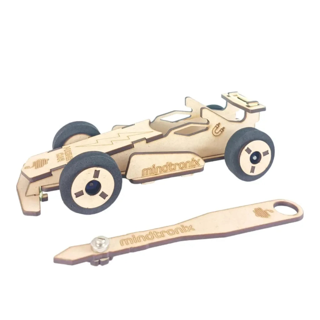 Mindtronix Magnet Car STEM Educational Construction Kit | DIY Science & Engineering Activity Toy for Kids | Explore Magnetism & Motion - Naivri