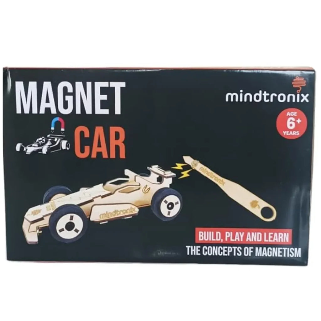 Mindtronix Magnet Car STEM Educational Construction Kit | DIY Science & Engineering Activity Toy for Kids | Explore Magnetism & Motion - Naivri