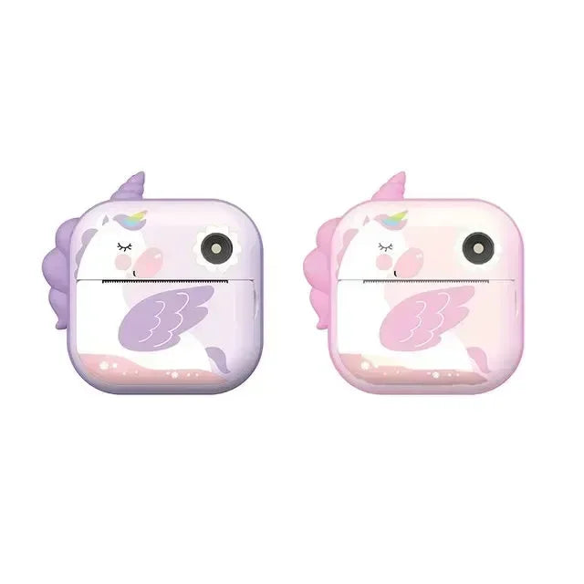 Mini HD Digital Camera for Kids – Instant Photo Printing with 2.4” LCD Screen, 32GB Memory, Video Recording | Age 5–10 Years | Multicolor Print (Design May Vary) - Naivri