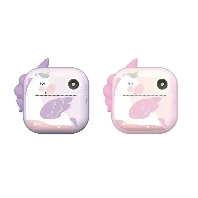 Mini HD Digital Camera for Kids – Instant Photo Printing with 2.4” LCD Screen, 32GB Memory, Video Recording | Age 5–10 Years | Multicolor Print (Design May Vary) - Naivri