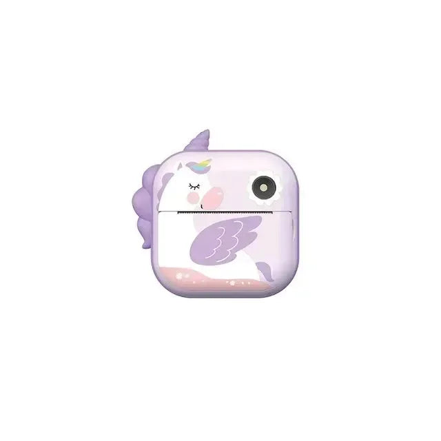 Mini HD Digital Camera for Kids – Instant Photo Printing with 2.4” LCD Screen, 32GB Memory, Video Recording | Age 5–10 Years | Multicolor Print (Design May Vary) - Naivri