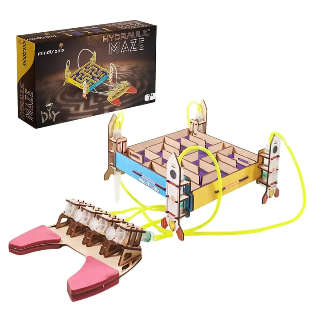 Mintronix Hydraulic Maze | STEM Educational DIY Kit | Learn Hydraulics, Physics & Engineering | Build Your Own Maze Game - Naivri