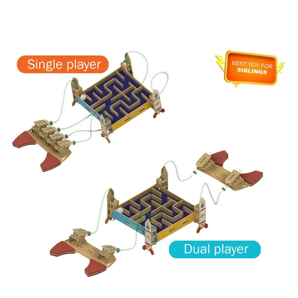 Mintronix Hydraulic Maze | STEM Educational DIY Kit | Learn Hydraulics, Physics & Engineering | Build Your Own Maze Game - Naivri