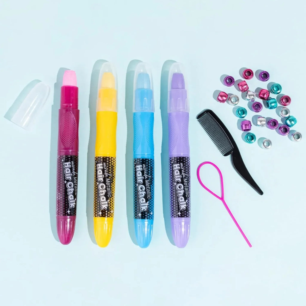 Mirada Color Pop Hair Chalk – Vibrant Washable Hair Colors for Kids (Non-Toxic & Easy to Apply) - Naivri