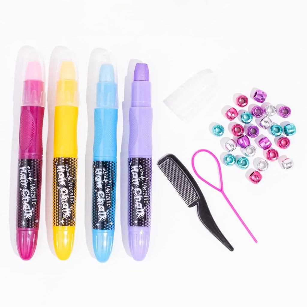 Mirada Color Pop Hair Chalk – Vibrant Washable Hair Colors for Kids (Non-Toxic & Easy to Apply) - Naivri