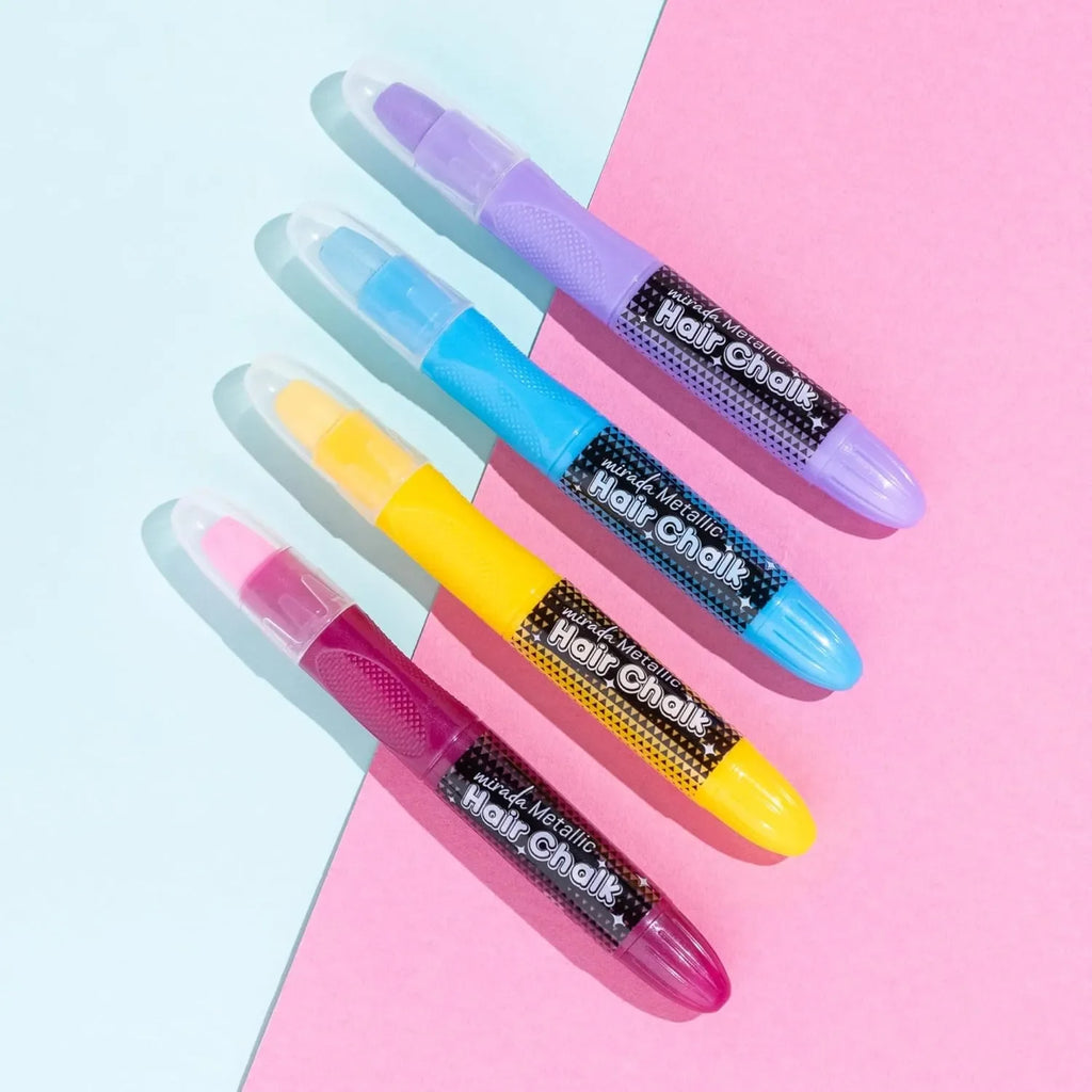 Mirada Color Pop Hair Chalk – Vibrant Washable Hair Colors for Kids (Non-Toxic & Easy to Apply) - Naivri