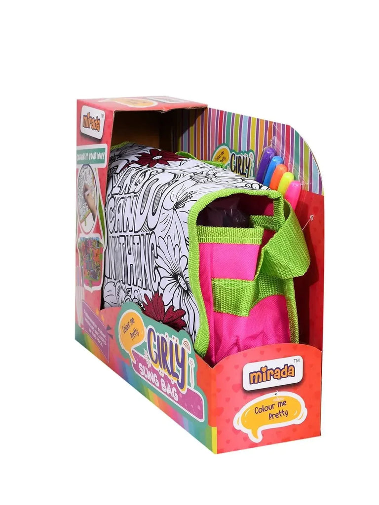 Mirada Color Your Own Girly Sling Purse - Naivri
