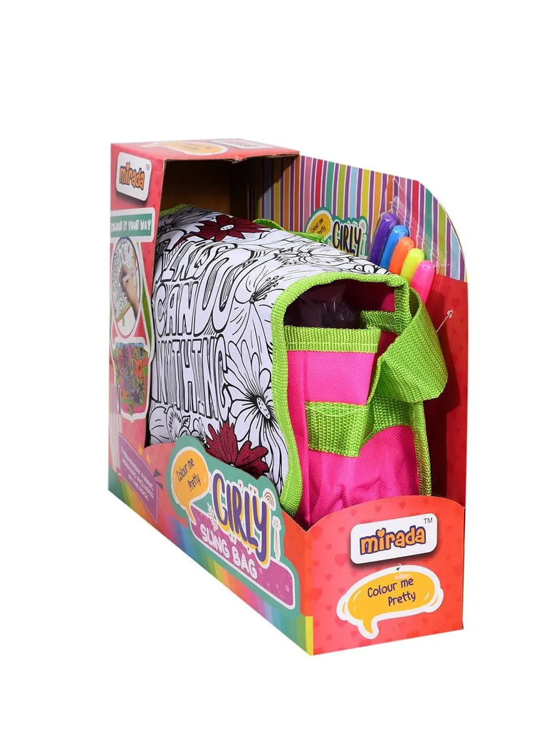 Mirada Color Your Own Girly Sling Purse - Naivri