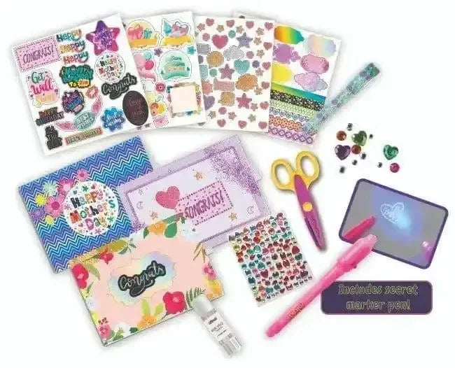 Mirada DIY Card Crafter Kit – 467-Piece Handmade Greeting Card Making Set for Kids – With Envelopes, Stickers, Gems, Scissors & More – For Birthdays, Holidays & Special Occasions - Naivri