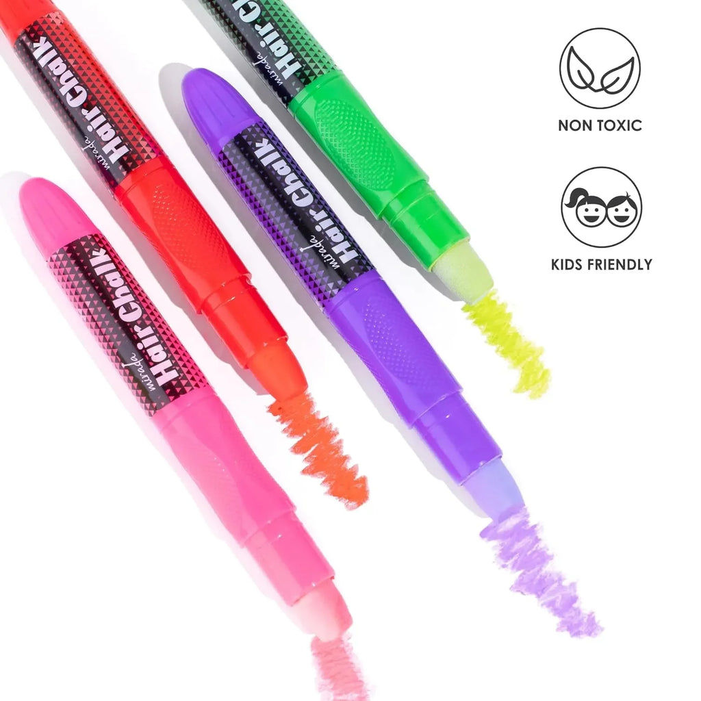 Mirada Glam Hair Chalk – Vibrant Washable Hair Chalk Pens for Kids (Safe & Non-Toxic) - Naivri