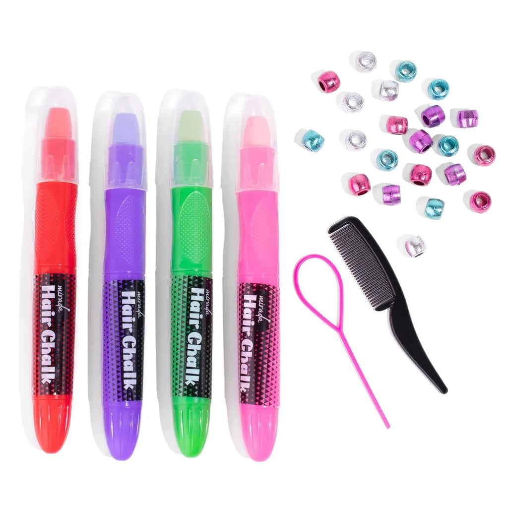 Mirada Glam Hair Chalk – Vibrant Washable Hair Chalk Pens for Kids (Safe & Non-Toxic) - Naivri