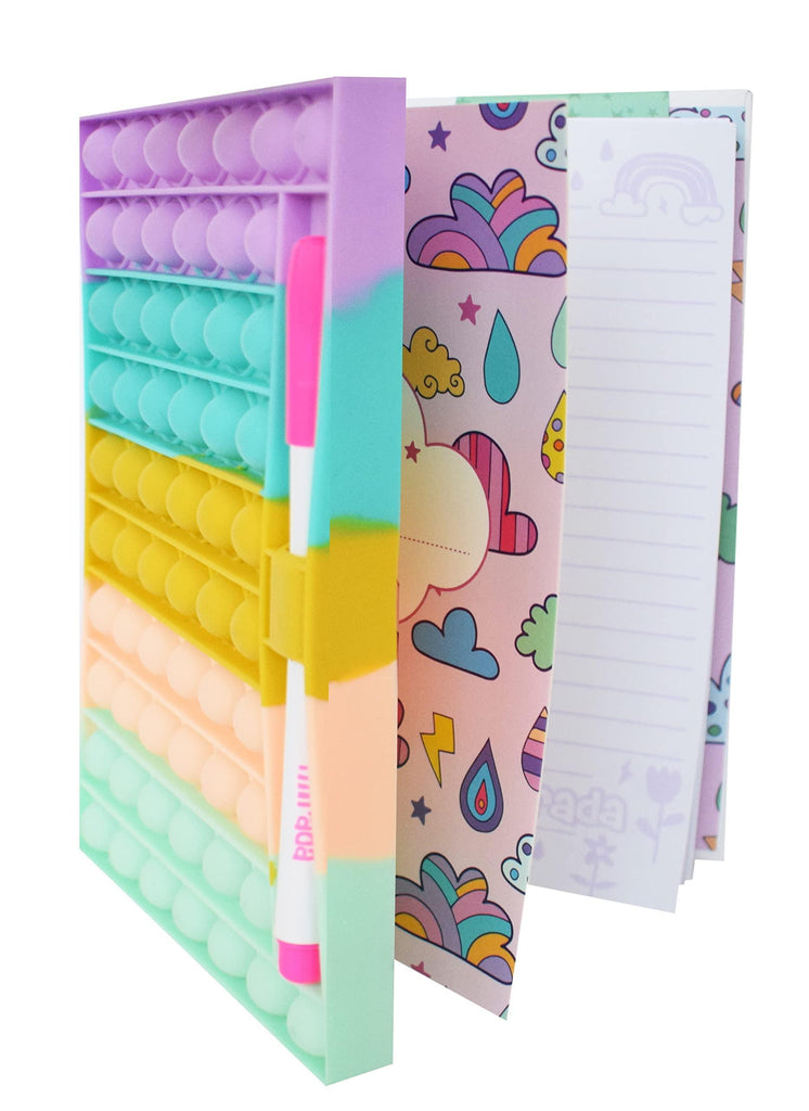 Mirada Happy Pop It Notebook with Pen Holder - Naivri