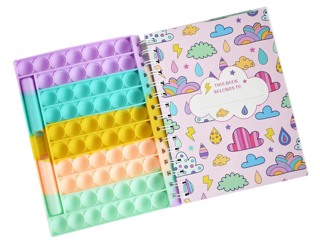 Mirada Happy Pop It Notebook with Pen Holder - Naivri