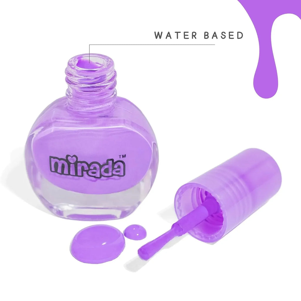 Mirada Moonlight Magic – Glow-in-the-Dark Nail Polish Set for Kids with Bonus Stickers - Naivri