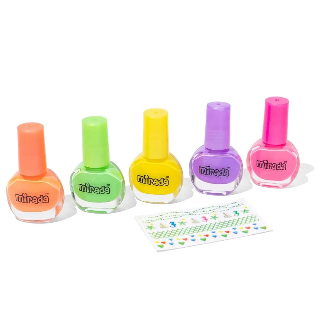 Mirada Moonlight Magic – Glow-in-the-Dark Nail Polish Set for Kids with Bonus Stickers - Naivri