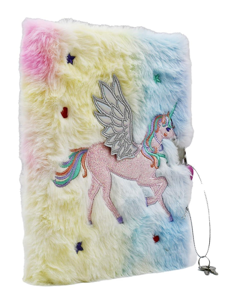 Mirada Multicolor Unicorn Notebook With Lock - Naivri