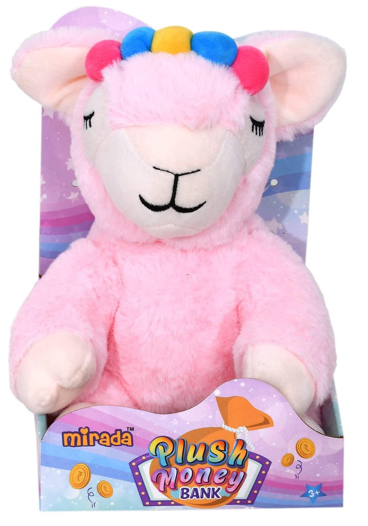 Mirada Plush Money Bank Llama Baby Pink - Naivri