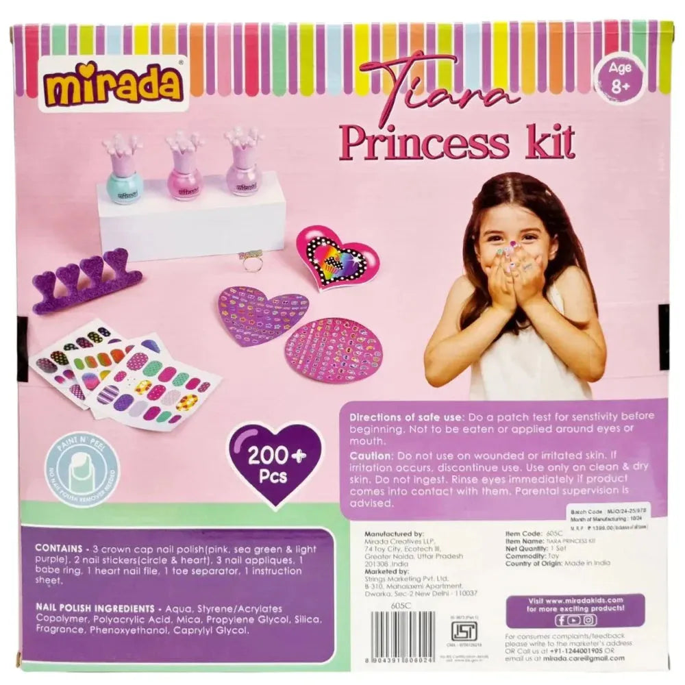 Mirada Tiara Princess Kit – Dress-Up Accessory Set for Girls Age 8+ - Naivri