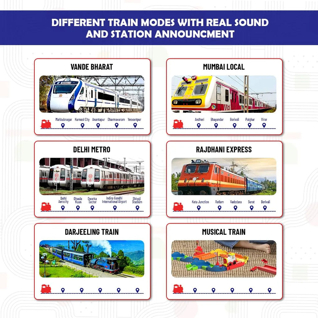 Mirana Interlocking Train Set With Rechargeable Engine 47 Pcs - Naivri