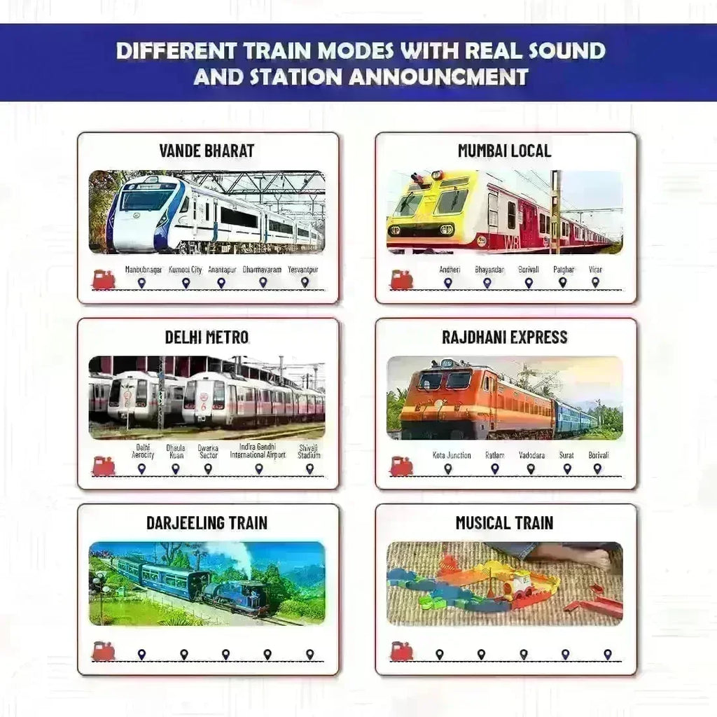Mirana Interlocking Train Set With Rechargeable Engine 47 Pcs - Naivri