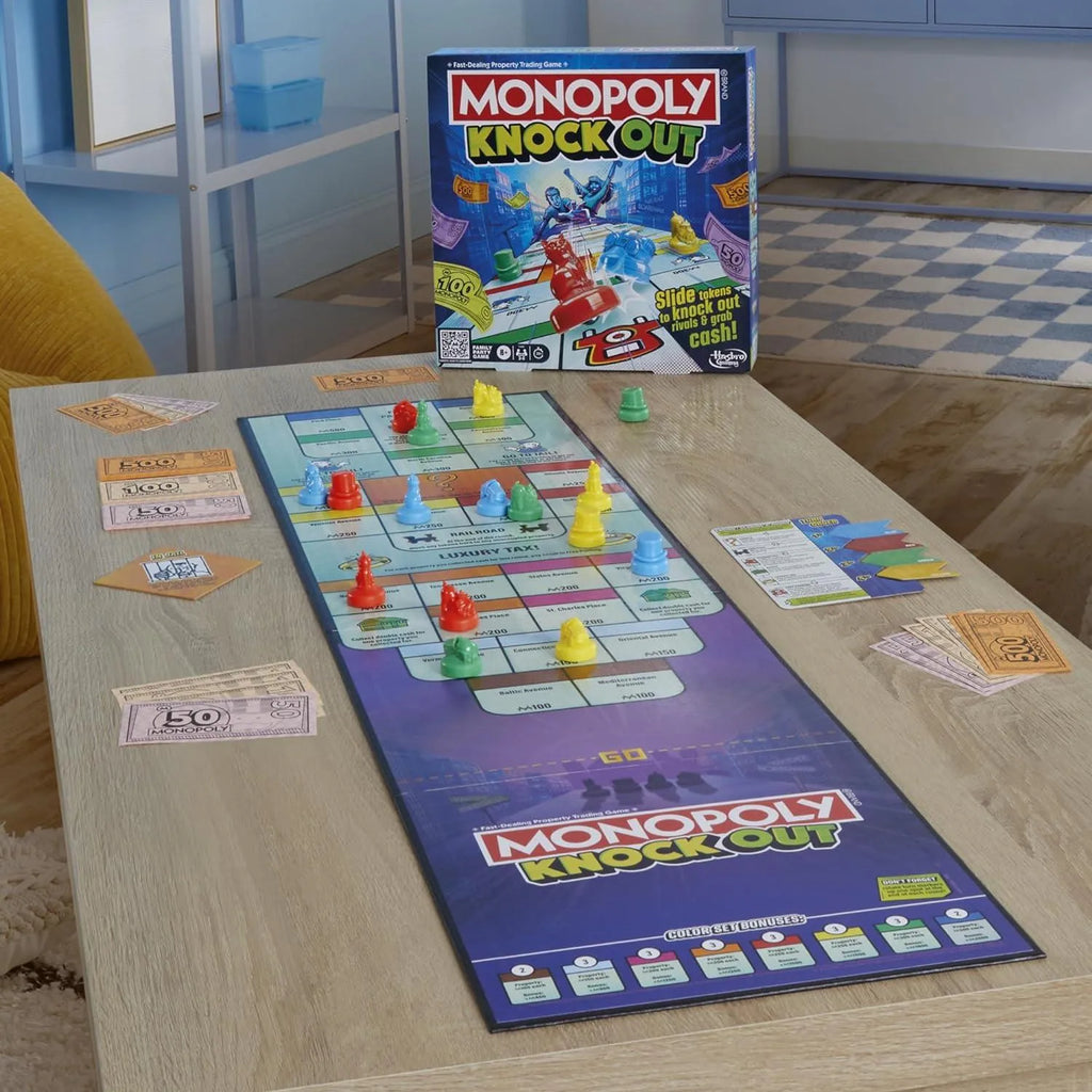 Monopoly Knockout Family Party Game, Quick-Playing Board Games for Ages 8+, 2-8 Players, 20 Mins F8995 - Naivri