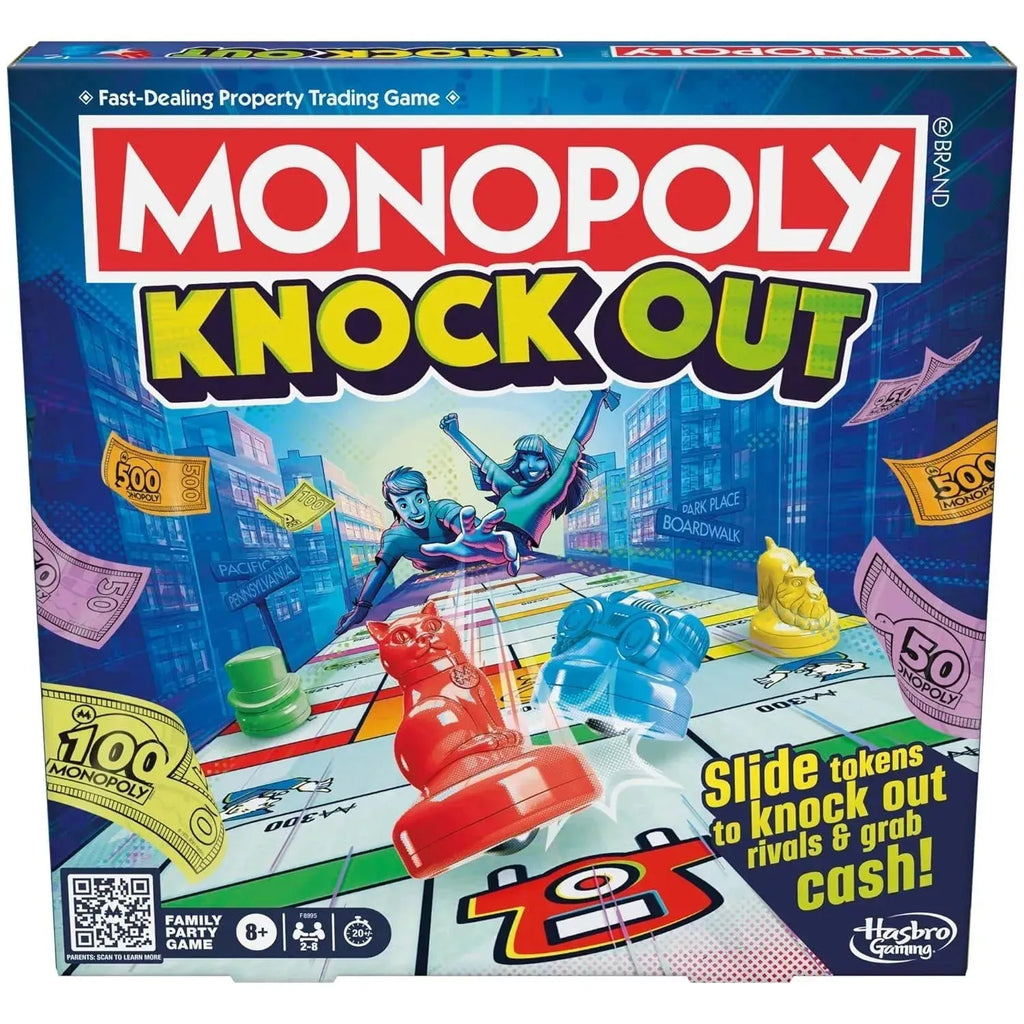 Monopoly Knockout Family Party Game, Quick-Playing Board Games for Ages 8+, 2-8 Players, 20 Mins F8995 - Naivri