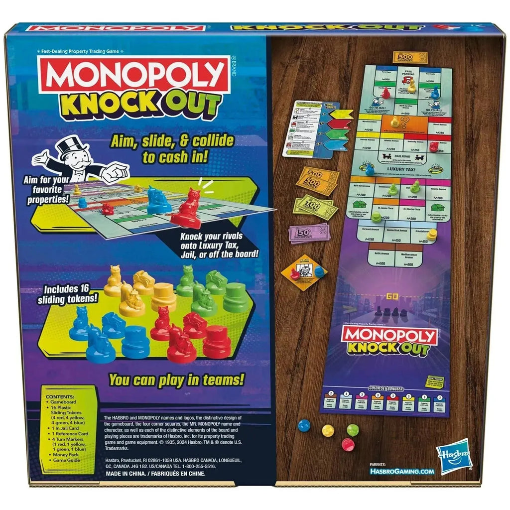 Monopoly Knockout Family Party Game, Quick-Playing Board Games for Ages 8+, 2-8 Players, 20 Mins F8995 - Naivri