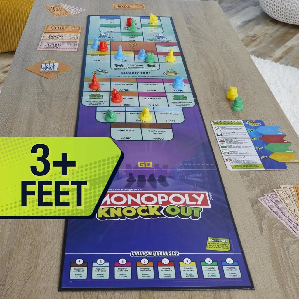 Monopoly Knockout Family Party Game, Quick-Playing Board Games for Ages 8+, 2-8 Players, 20 Mins F8995 - Naivri