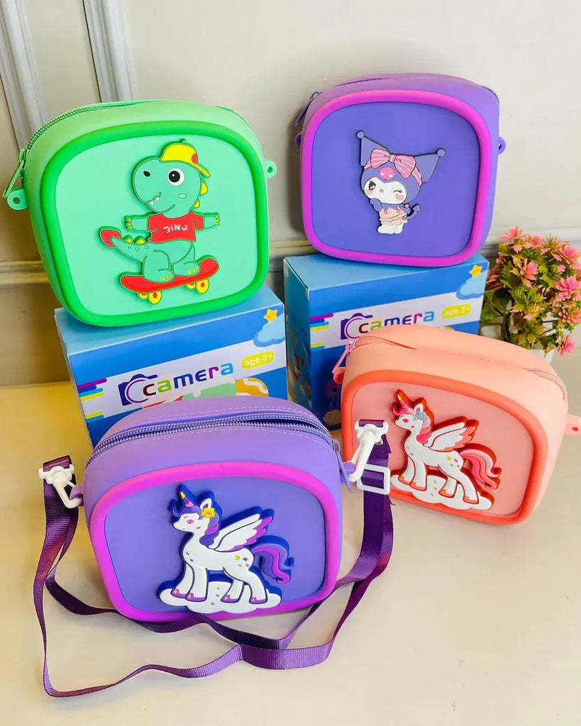 Multicolor Silicone Sling Bag – Stylish & Kid-Friendly! ?✨ - Naivri