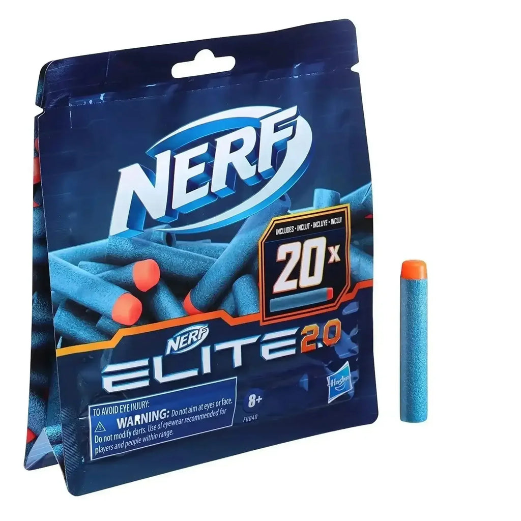 Nerf Elite 2.0 20 Dart Refill Pack – Official Nerf Foam Darts for Elite Blasters - Naivri