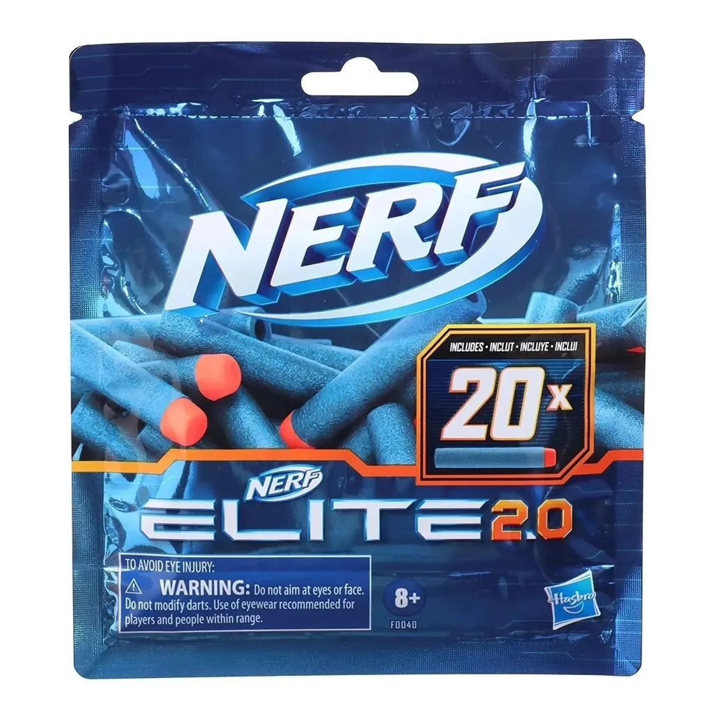 Nerf Elite 2.0 20 Dart Refill Pack – Official Nerf Foam Darts for Elite Blasters - Naivri