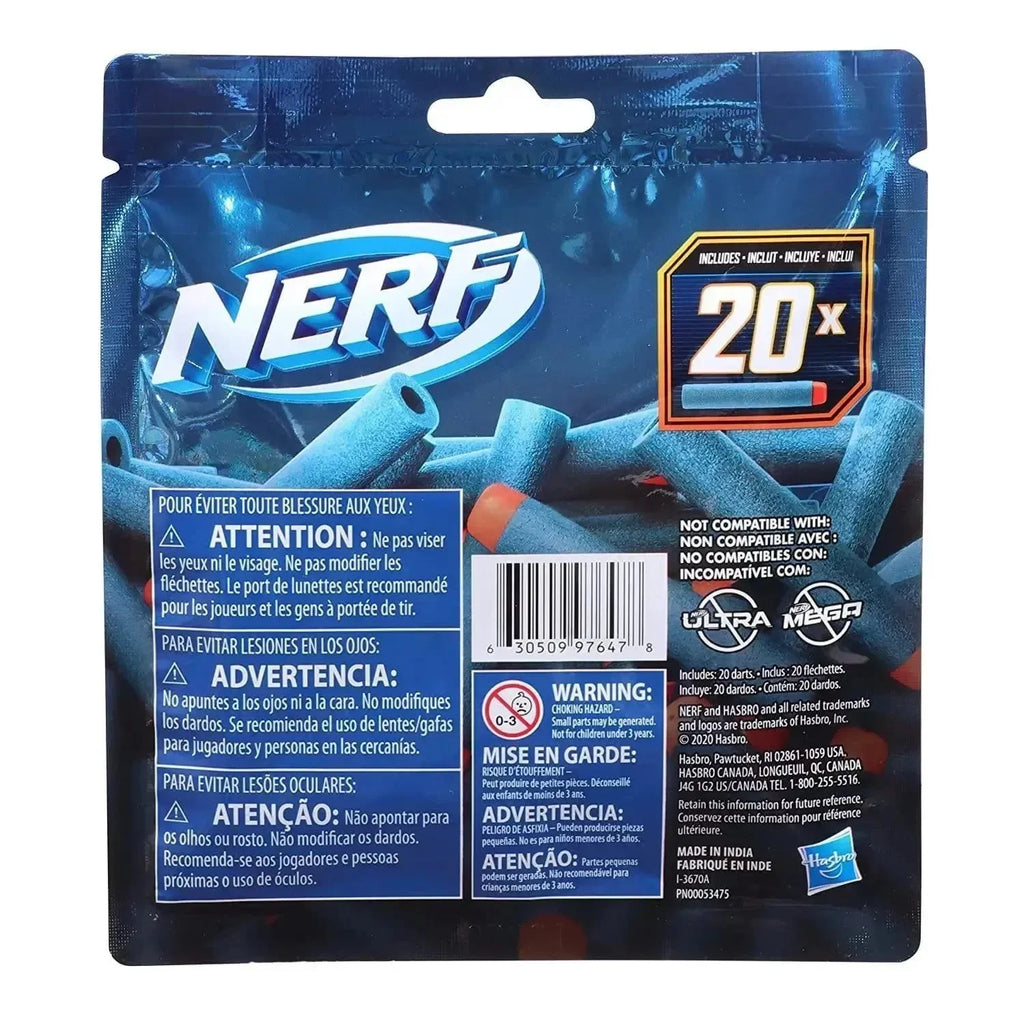 Nerf Elite 2.0 20 Dart Refill Pack – Official Nerf Foam Darts for Elite Blasters - Naivri