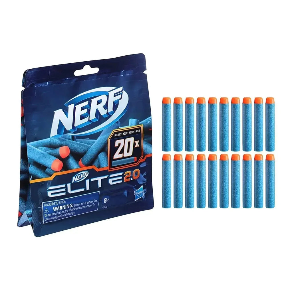 Nerf Elite 2.0 20 Dart Refill Pack – Official Nerf Foam Darts for Elite Blasters - Naivri
