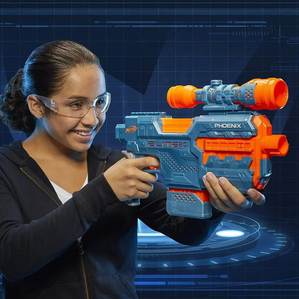 Nerf Elite 2.0 Phoenix CS-6 Motorized Blaster with Customizing Features - Naivri