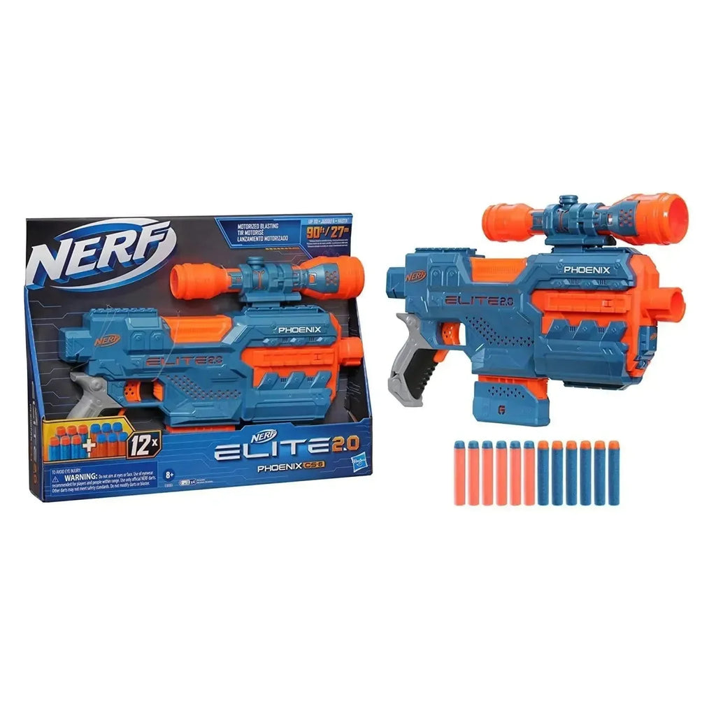Nerf Elite 2.0 Phoenix CS-6 Motorized Blaster with Customizing Features - Naivri