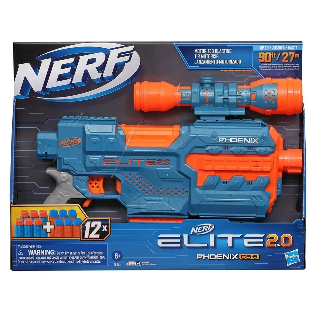 Nerf Elite 2.0 Phoenix CS-6 Motorized Blaster with Customizing Features - Naivri