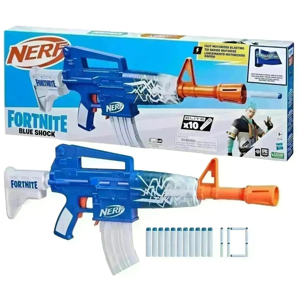 Nerf Fortnite Blue Shock Fast Motorized Blasting - Naivri