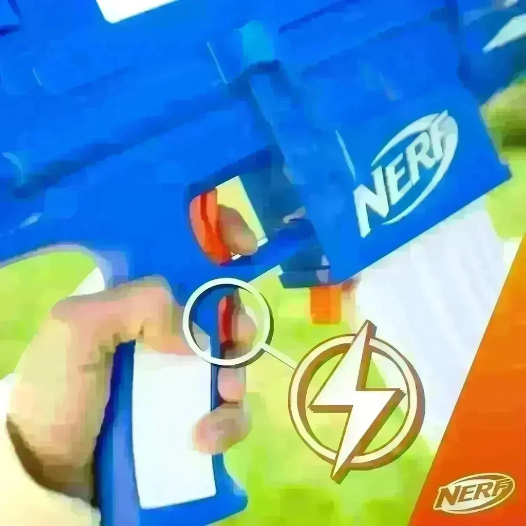 Nerf Fortnite Blue Shock Motorized Blaster with 10-Dart Clip, 10 Elite Darts & Bonus In-Game Code - Naivri