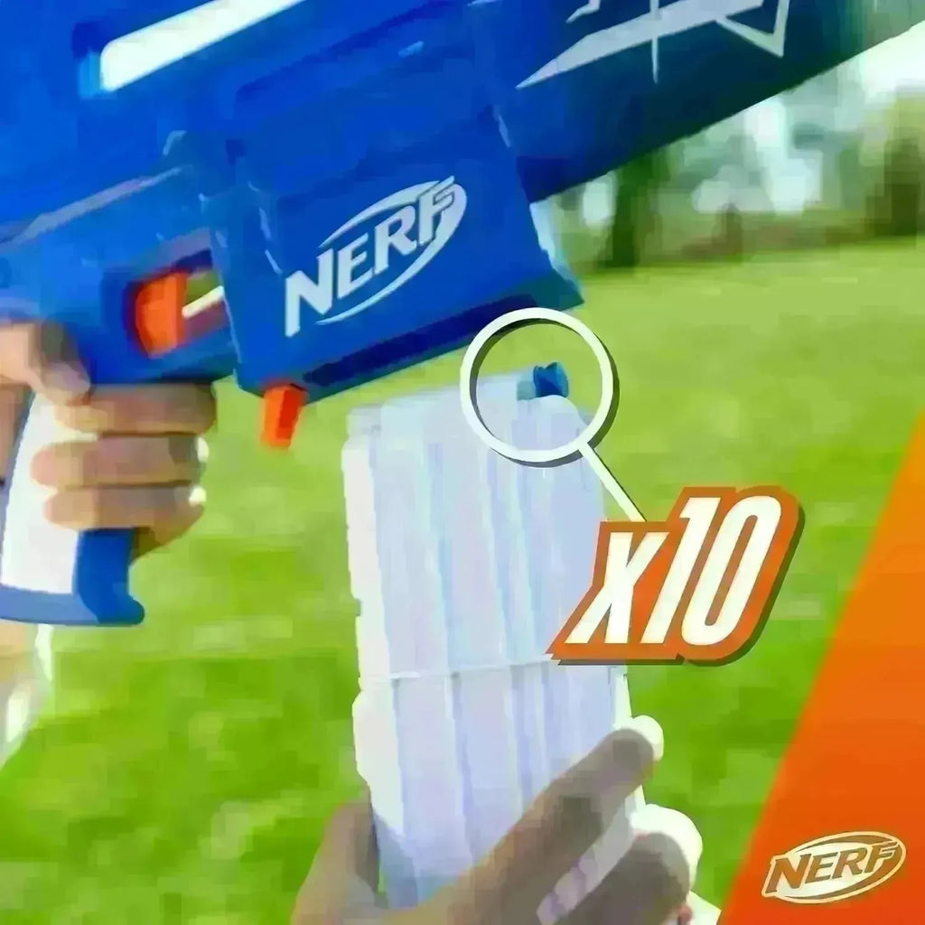 Nerf Fortnite Blue Shock Motorized Blaster with 10-Dart Clip, 10 Elite Darts & Bonus In-Game Code - Naivri