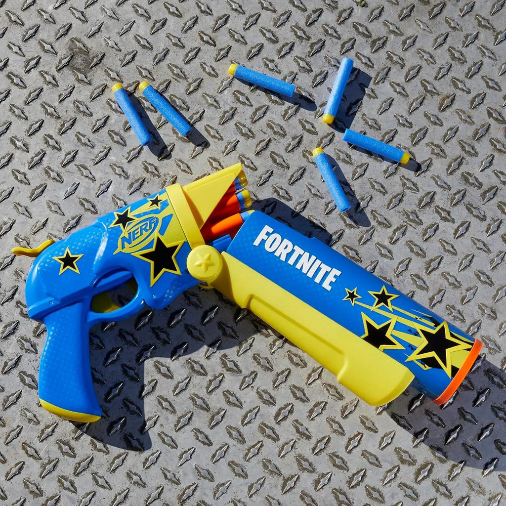 Nerf Fortnite Half Tone Hero Blaster – Official Fortnite Edition Dart Blaster with Bonus In-Game Code and 12 Elite Darts - Naivri