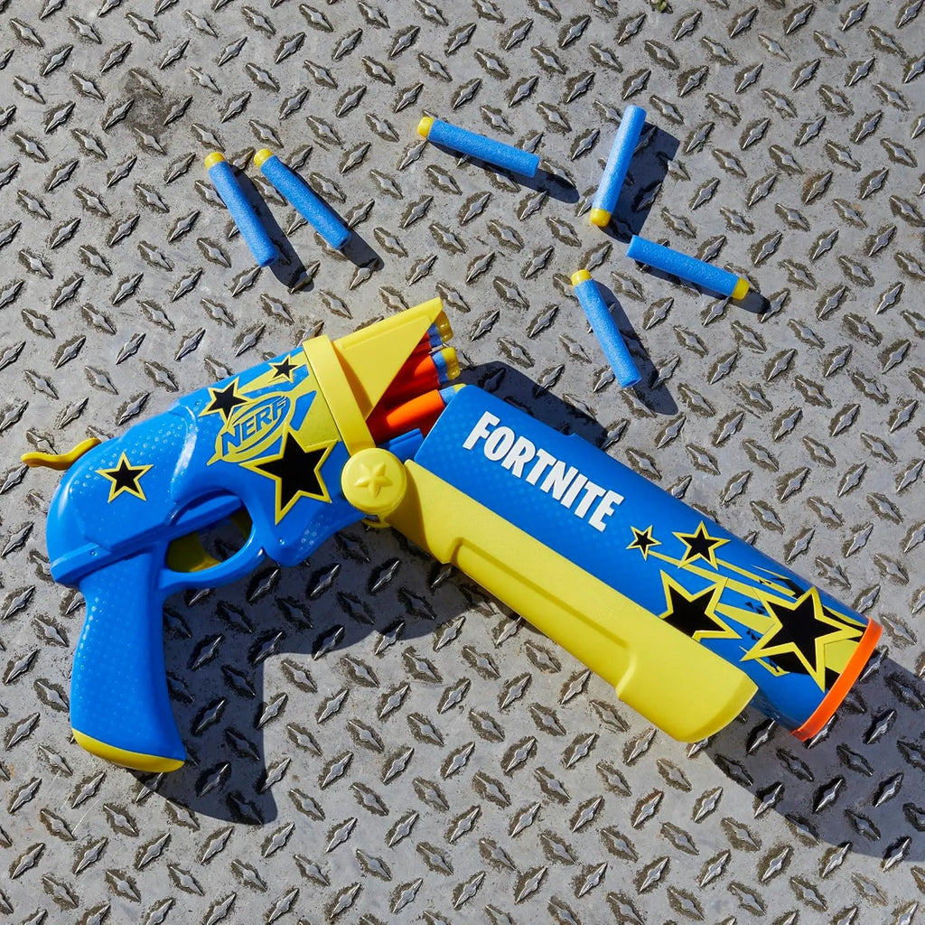 Nerf Fortnite Half Tone Hero Blaster – Official Fortnite Edition Dart Blaster with Bonus In-Game Code and 12 Elite Darts - Naivri