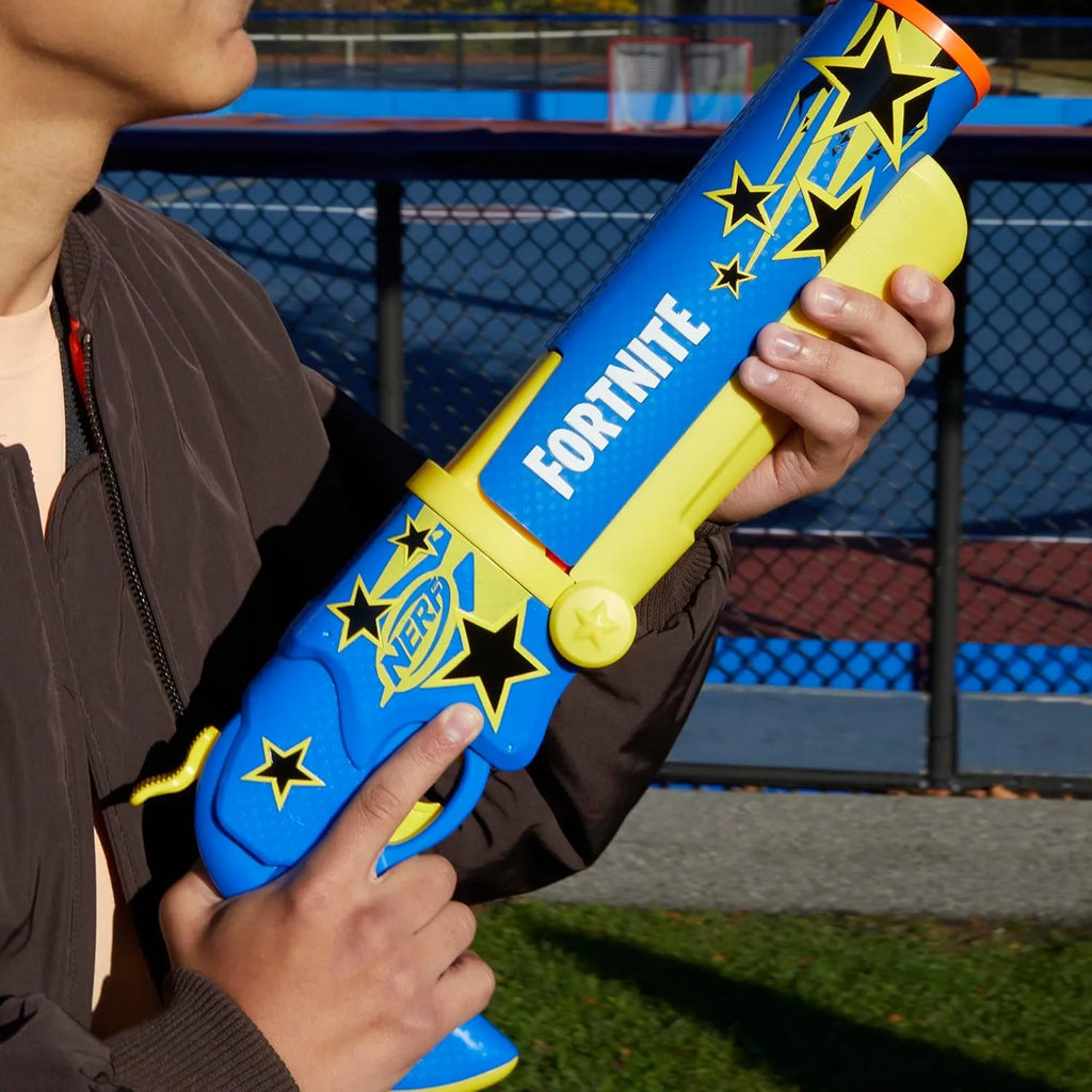 Nerf Fortnite Half Tone Hero Blaster – Official Fortnite Edition Dart Blaster with Bonus In-Game Code and 12 Elite Darts - Naivri