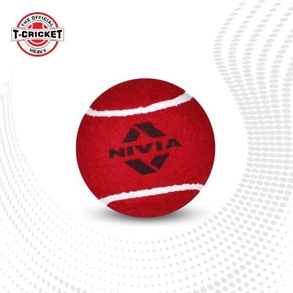 Nivia Cricket Teniss Ball Heavy Red - Naivri