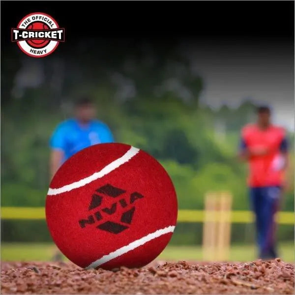 Nivia Cricket Teniss Ball Heavy Red - Naivri