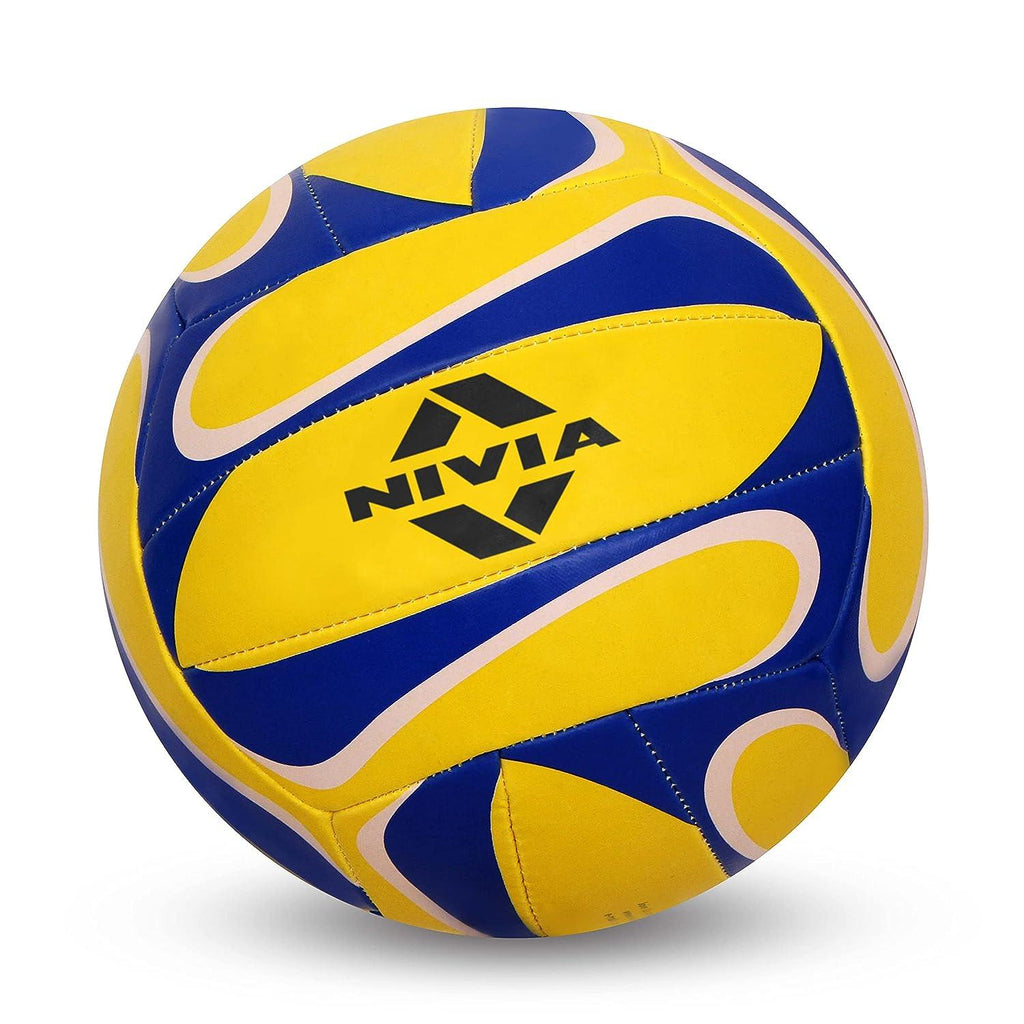Nivia Trainer Volleyball Size 4 Yellow Blue - Naivri