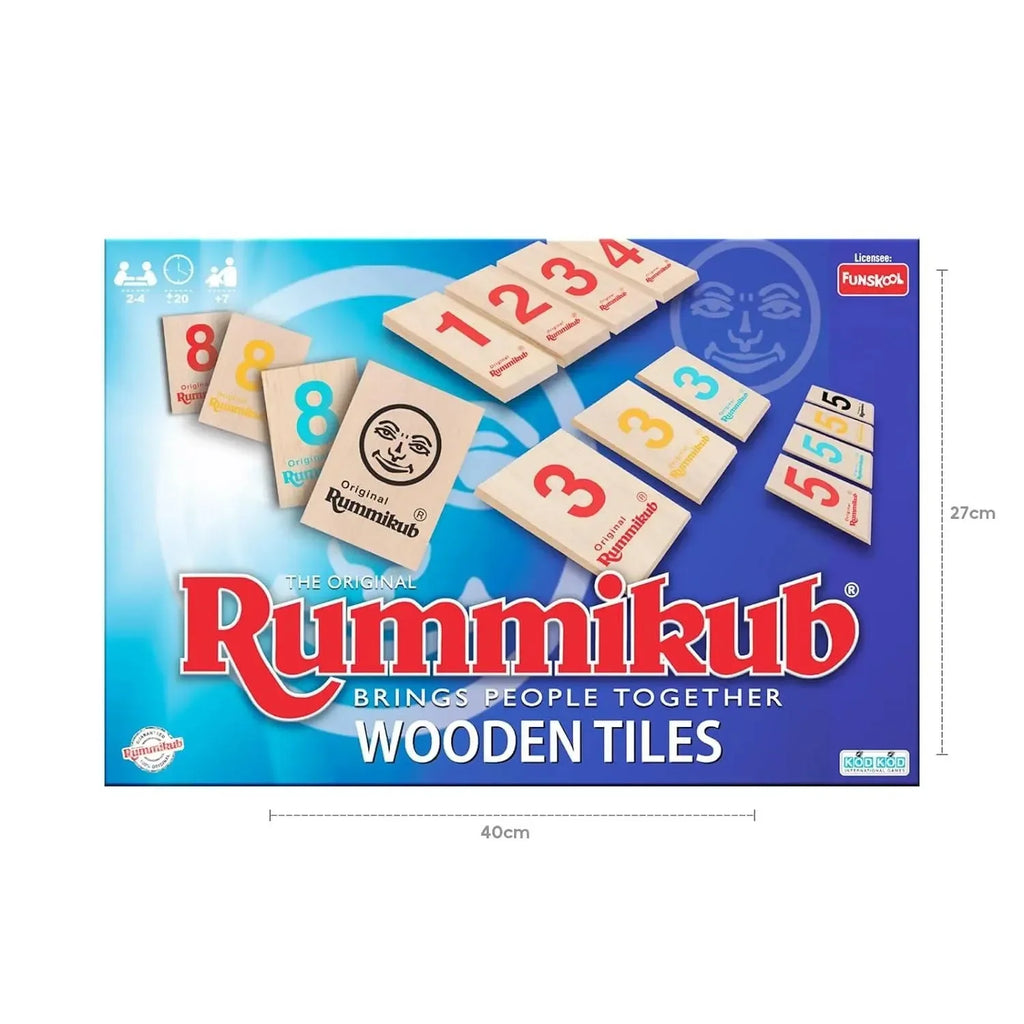 O. Fidelman Rummikub Numbers Wooden Tiles – Classic Wooden Tile Strategy Game for Kids and Families - Naivri