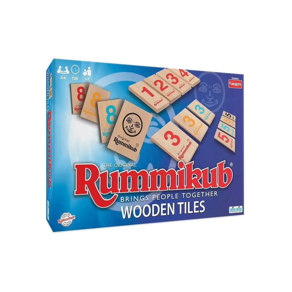 O. Fidelman Rummikub Numbers Wooden Tiles – Classic Wooden Tile Strategy Game for Kids and Families - Naivri