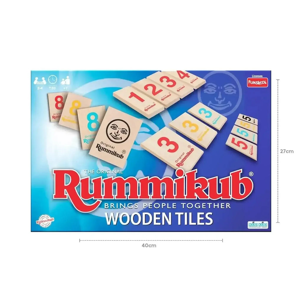 O. Fidelman Rummikub Numbers Wooden Tiles – Classic Wooden Tile Strategy Game for Kids and Families - Naivri